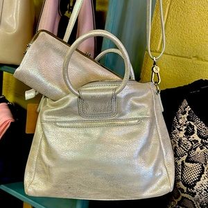 HOBO Silver Sheila Tote w/wallet